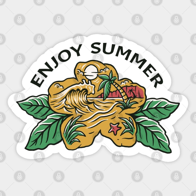 Enjoy The Summer Holiday Sticker by iwanmust98